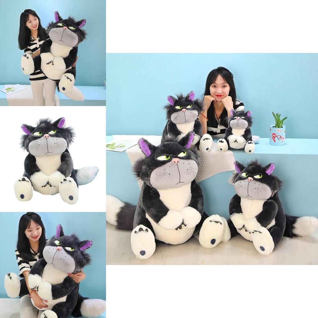 Lucife Gatto Pp Cotone Peluche Giocattolo In Grigio Per Decorazione Regalo E Esposizione 30/45/60/80cm