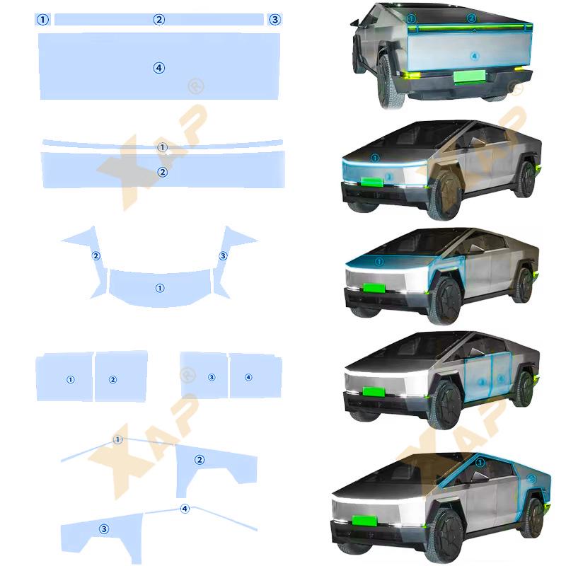 Exclusive Tesla Cybertruck TPU Self-Healing Scratch-Resistant Film