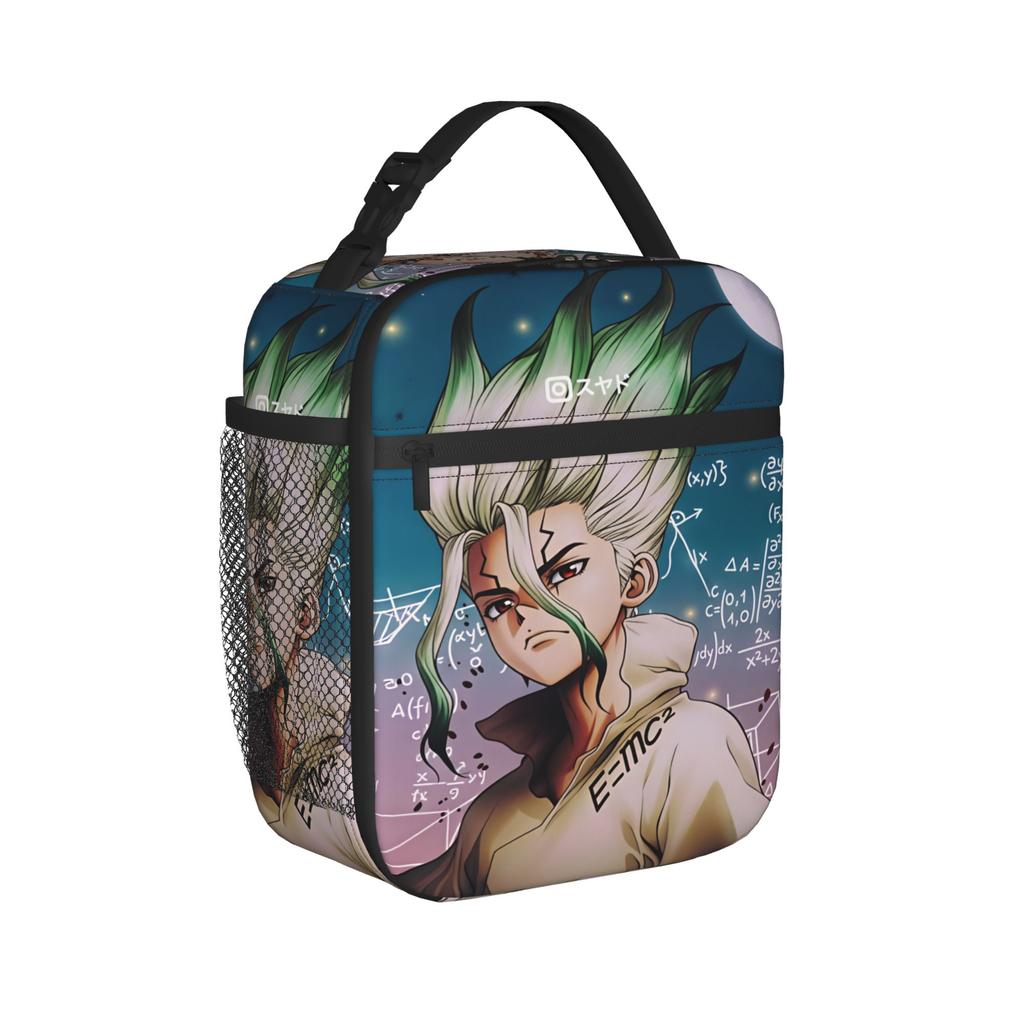 Senku Ishigami Lunch Bag School Lunch Box For Unisex Vintage Custom Tote Food Bags Oxford Portable Cooler Bag