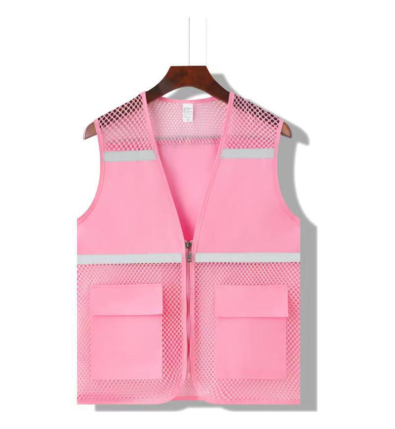 Gilet Estivo in Rete Personalizzato con Tasche - Camicia Traspirante per Attività di Volontariato