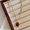 Amber Stacked Wearing Gold Sweater Necklace Girls 2026 Autumn and Winter New Light Luxury High-end Niche Sweater Chain