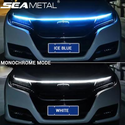 LED Auto Motorhaubenlichtleiste Durchgehender Typ Auto Modifiziert Scheinwerfer Vorne Flexible Dekorative Lampe Auto Tagfahrlicht