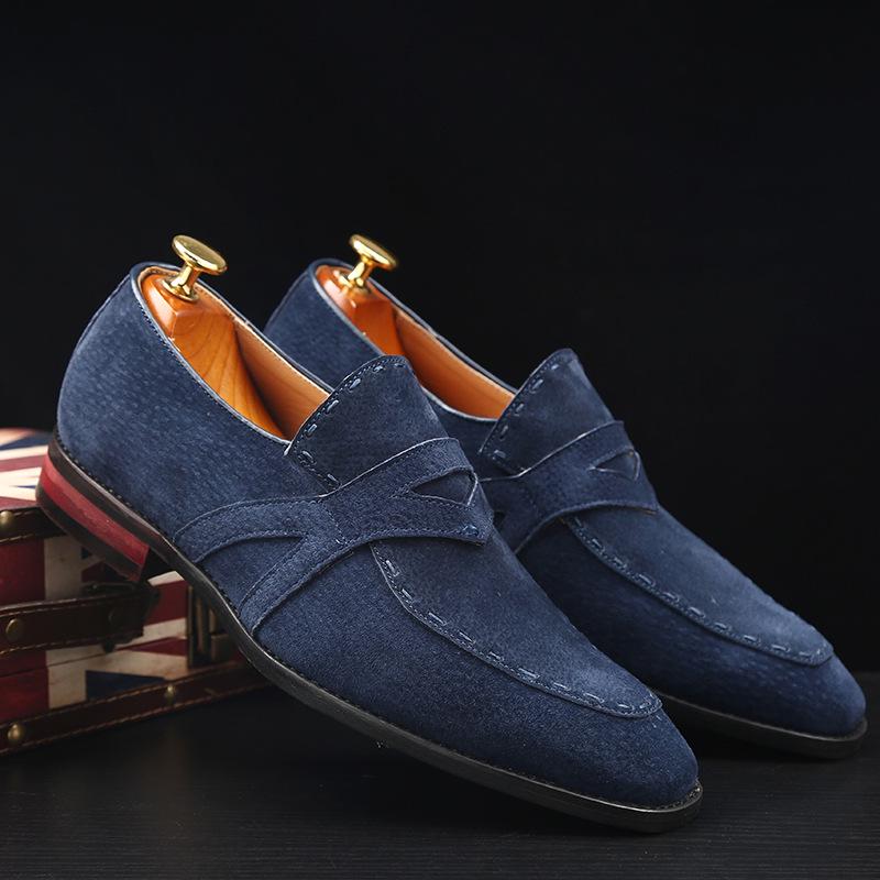 NEW Men Suede Loafers Comfortable Flat Casual Shoes Men Breathable Slip-On Soft Leather Driving Shoes Moccasins
