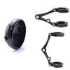 7" Motorcycle Headlight Cover Housing Black Aluminum W/39mm Adjustable Front Fork Tube Holder Clamp