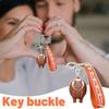Shanhaijing Keychain Abstract Design Wooden Stick Human Curiosity Hunting Keychain Backpack Pendant