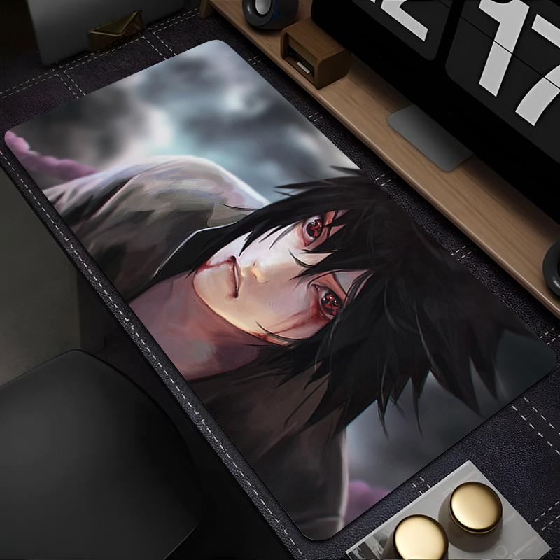 Mouse Pad Naruto Sasuke Gaming Accessories Gabinete Gamer PC Computer Desk Mat Non Slip Keyboard Pad Tablet xxl Mousepad