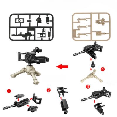 3 Stück Puppenmontage Militärteile Baustein Waffenteil Mk19 Automatische Haubitze