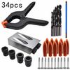 Creative Practical Aluminum Alloy Drill Bit Oblique Hole Locator DIY Durable Drill Guide Set