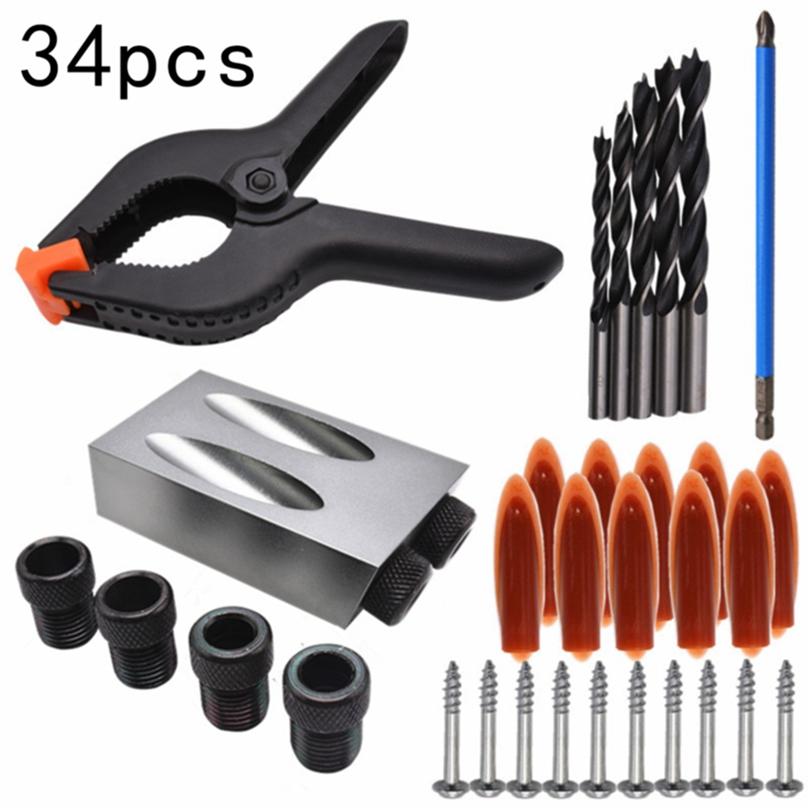 Creative Practical Aluminum Alloy Drill Bit Oblique Hole Locator DIY Durable Drill Guide Set