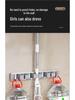 No-Drill Space Aluminum Mop & Broom Storage Clips