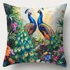 4-Piece Decorative Pillowcase Set – Featuring Peacock, Forest & Floral Designs