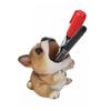 Cute Puppy Pen Holder Resin Desktop Organizer for Stationery Mini Dog Desktop Ornament Creative Gift for Students Office