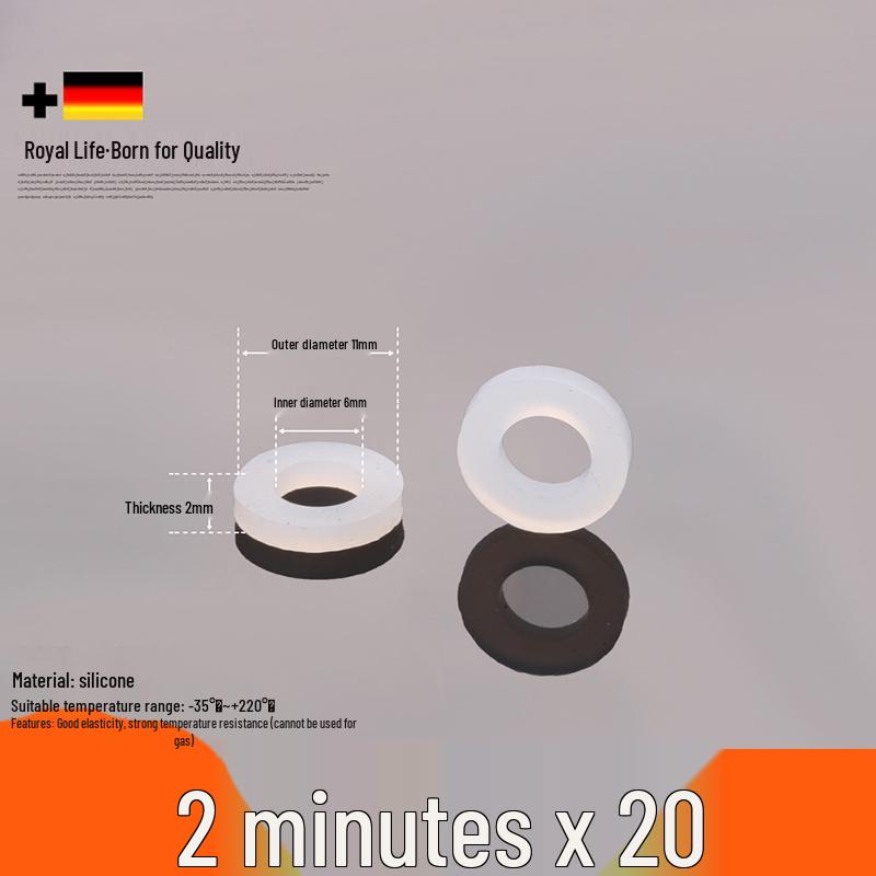 4-Point Silicone Water Heater Gasket - 1 Inch/6-Point Rubber Washer for Pipes and Meters