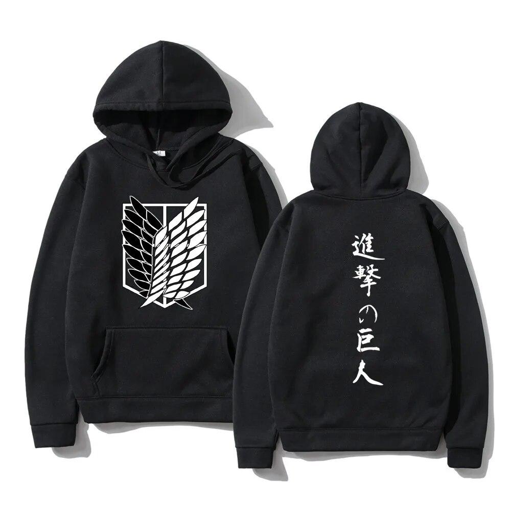 Attack on Titan Hanorace de modă unisex Hanorace cu glugă cu glugă unisex Anime japonez Pulovere Topuri Shingeki No Kyojin Haine cu glugă unisex