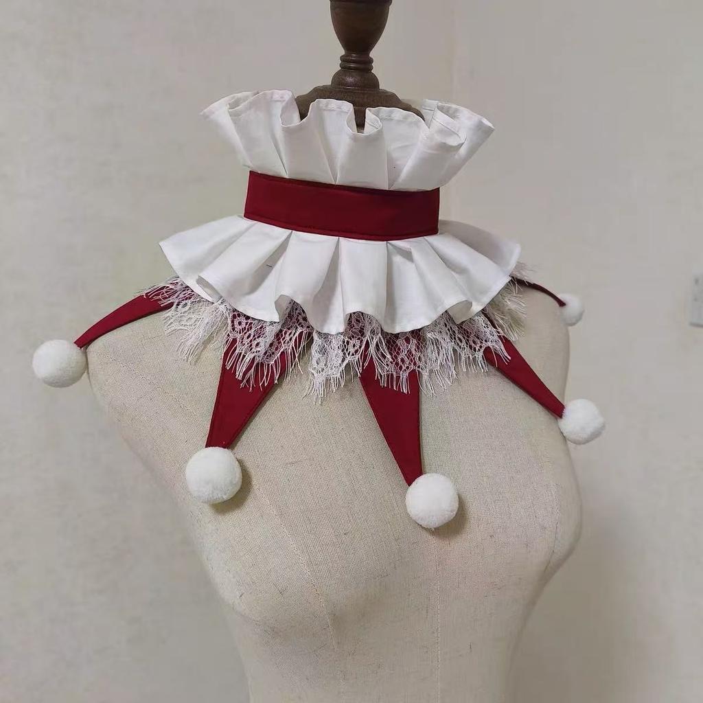 Cute Wear Fairy Tale Style Clown Collar Cos Stage Clown Ruff Collars Halloween Colorful Clowns Chocker