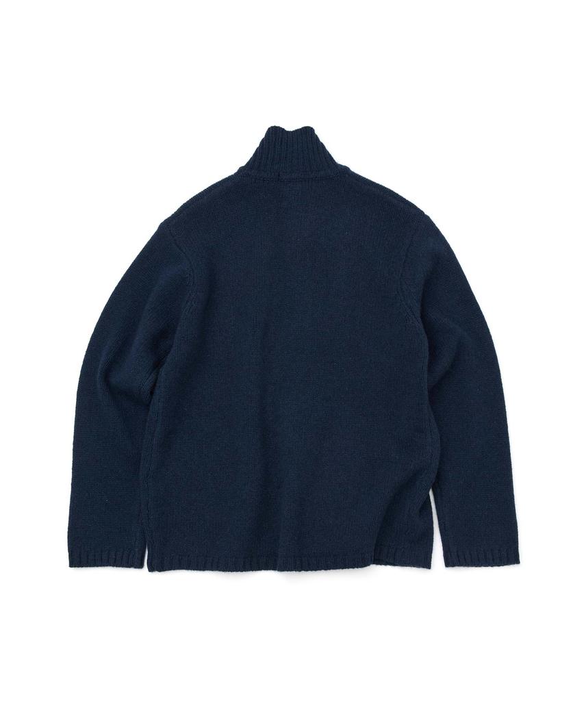 Wmc High-Neck Cardigan_Navy