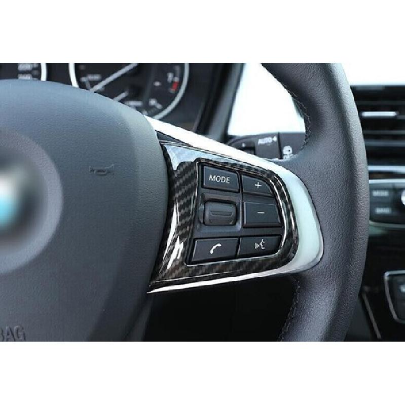 For BMW 2 Series Touring 15-19 ABS Carbon Fiber Steering Wheel Switch Cover Trim