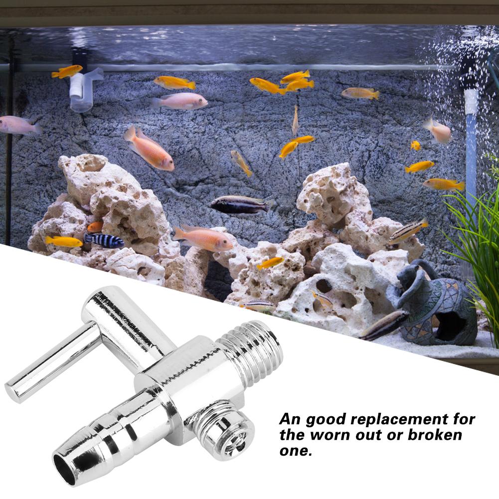 5Pcs Stainless Steel Air Tube Distributor Oxygen Pump Control Valve Single Head Threaded Valves for Fish Tank Aquarium
