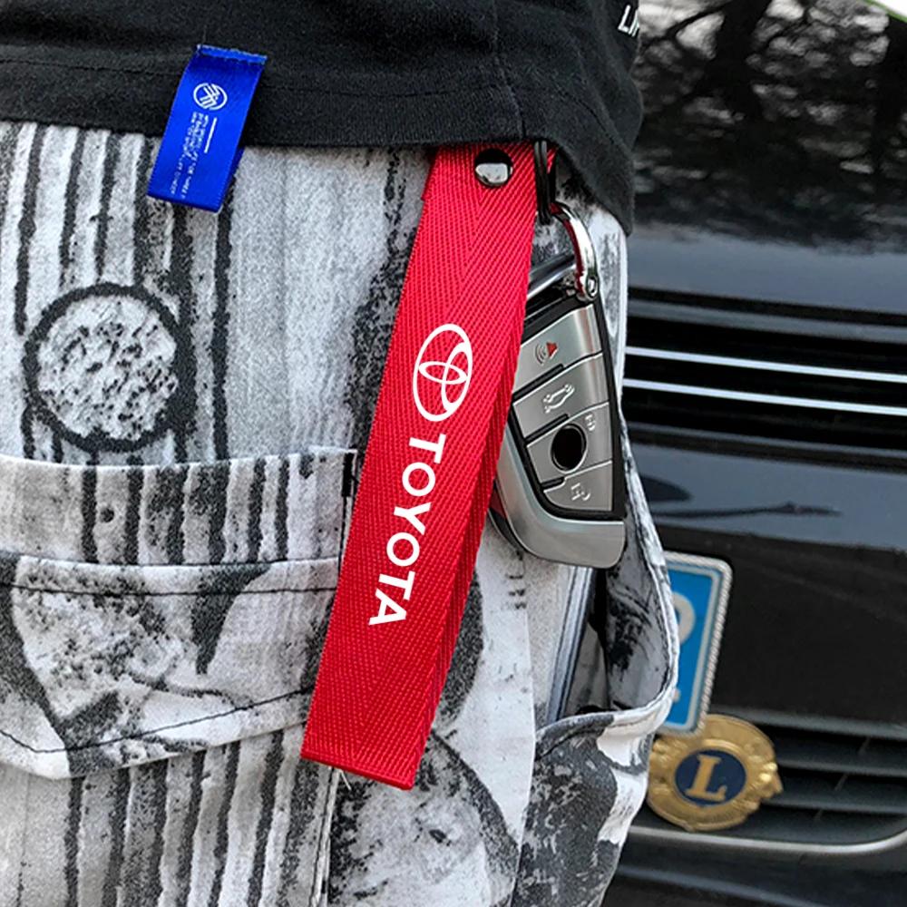Metall Nylon Bil Nøkkelring Nøkkelbånd Biltilbehør For Toyota Corolla Yaris TRD Auris RAV4 Land Cruiser Camry Highlander Vitz