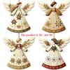 32pcs Handmade Vintage Wooden Angel Christmas Ornaments- Multi-Color Festive Decor For Tree,Home Offic Home Decor