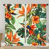 Piece Set High Definition Digital Printed Curtainstropicalfloralpatternbirdsorangegreenhome Decoration Style Curtain Made Of Polyester