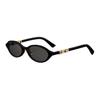 Vintage Small Frame Design Oval Sunglasses Unisex Sunglasses Black DIORTREASURE-R1F-10A0
