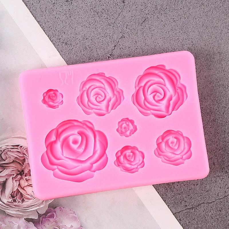 3D Flower Silicone Molds DIY Fondant Craft Cake Candy Chocolate Ice Pastry Baking Tool Mould Handmade Soap Mold Cake Decoration
