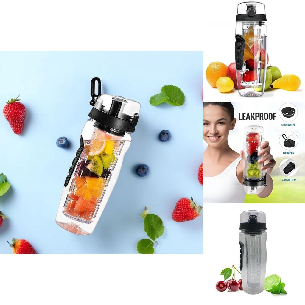 Fitness-Wasserflasche 1l Tritan Auslaufsicher Sportgetränkeflasche Für Zuhause Und Sport