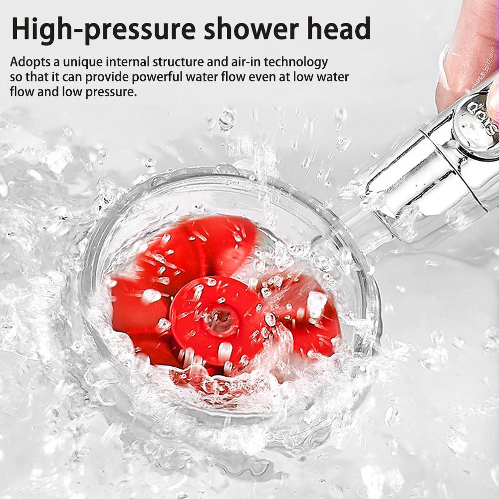 Turbocharged Shower Head Filter Rainfall Shower Head Water Saving High Pressure Shower Head Bathroom High Pressure Shower Head