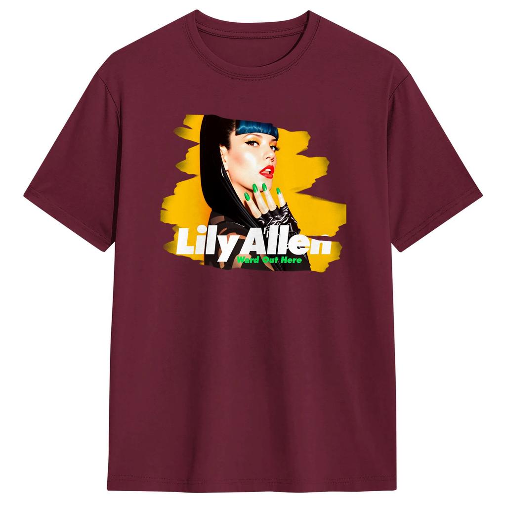 Unisexs Lily Allen Hard Out Here T Shirts Cotton Tops Summer Awesome ShortSleeve T Shirt O Neck Trending Casual Tee Shirt