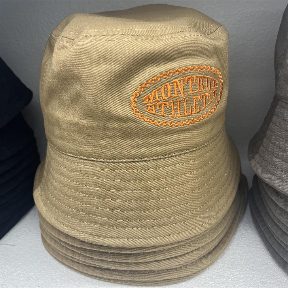 

Новая вышитая панама с буквами женская повседневная универсальная шляпа-ведро дорожный козырек Adult (55-58cm) хаки