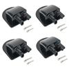 4Pcs Waterproof Car Junction Box Solar Panel Cable Entry Gland Sealing Box Double Hole Curved Connector for RV Caravan Boat