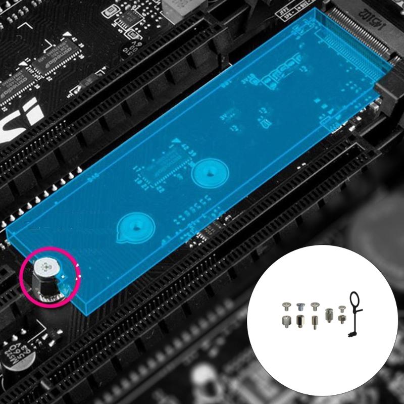 M.2 Solid states Drive Screw 2Set/18pcs Durability Hardware Tool Including AntiVibration Clip Motherboard Fixing Screws