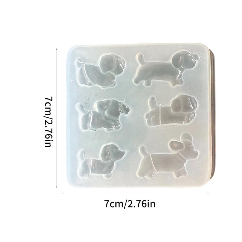 Silicone Keychain Molds Resin Jewelry Moulds Dog Shape Earring Molds Epoxy Resin Accessories for Making Accessories