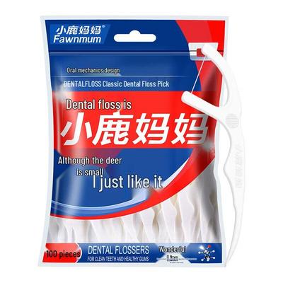 Food-Grade Double-Thread Dental Floss Picks, 100 Count