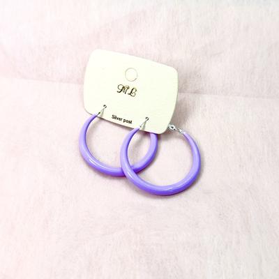 Příliš velké kulaté kruhové náušnice pro ženy Trendy Jednoduché Geometrický kruh Huggie Loop Šperky Barva bonbónu
