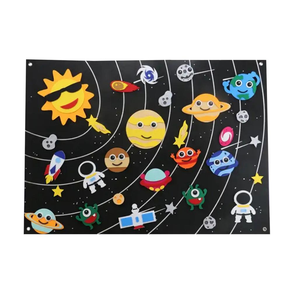 3D DIY Story Board Early Learning Felt Story Board Set Montessori Toys Interactive Play Set Promote Imagination for Kids Adults