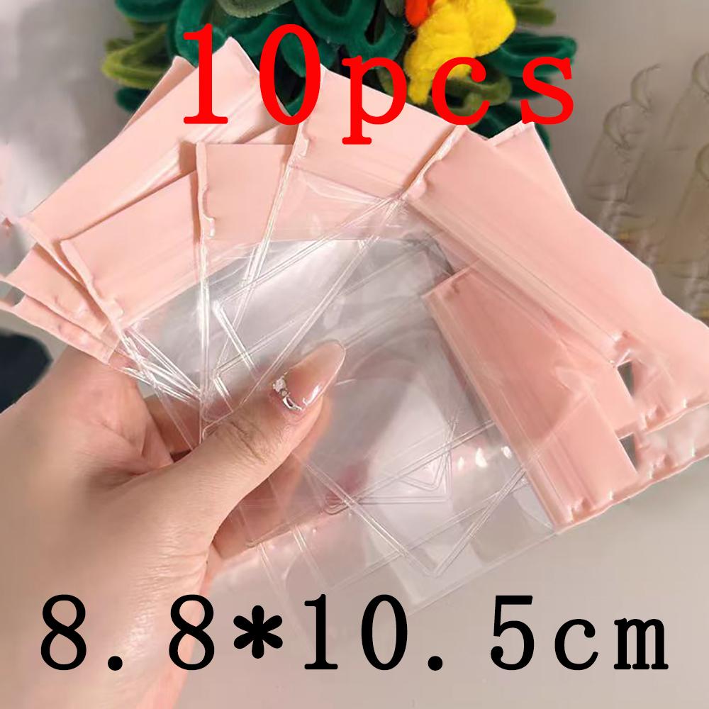 10/15pcs Jewelry Zip Lock Bag Transparent EVA Plastic Storage Envelope Frosted Pouch Ring Earrings Necklace Bracelet Packaging