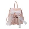 Ballet style bow backpack bag women 2025 new trendy Korean backpack cute portable shoulder bag schoolbag