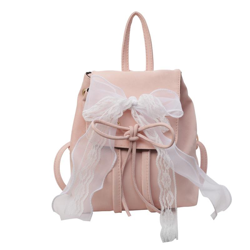 Ballet style bow backpack bag women 2025 new trendy Korean backpack cute portable shoulder bag schoolbag