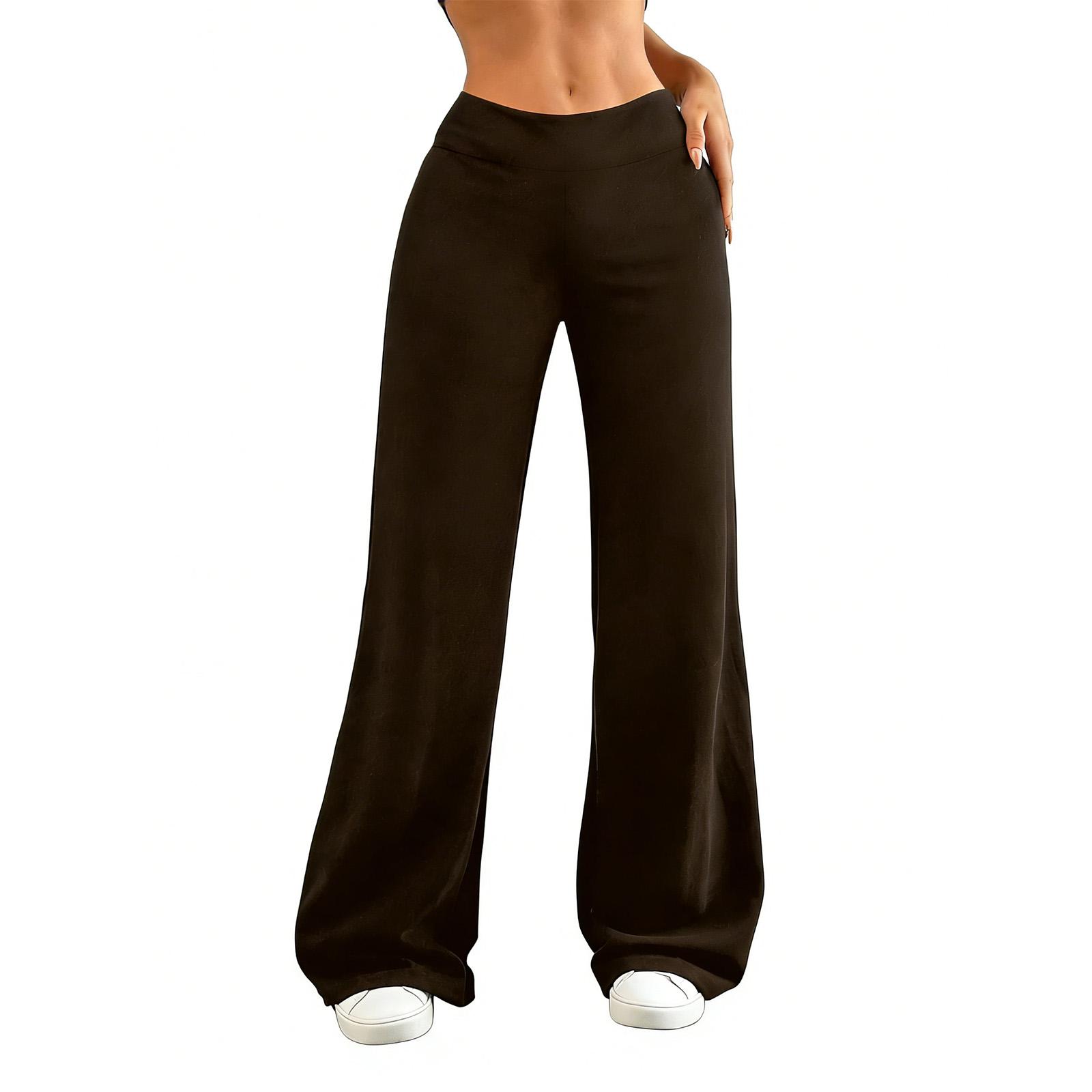 Women s Yoga Pants Casual Pants Slacks With Pockets High Waist S