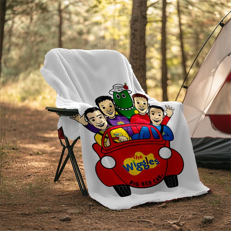 The Wiggles Theme Printed Blanket - Perfect for Couch, Bed, Travel & Outdoor Use | Machine Washable, Cozy & Durable.