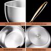 ZISIZ 316 Stainless Steel Flat-Bottom Frying Pan