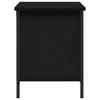 TV Cabinet in Black Oak Look 102 x 35 x 45 cm Engineered Wood