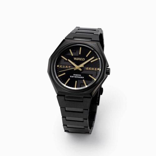 Seiko Watch AGAK714 Men's Black Watch, Wired Tokyo Revengers Collaboration Model