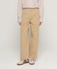 CARGOBROS FOR WOMAN Curved Stitch Bio Cotton Pants (Beige)