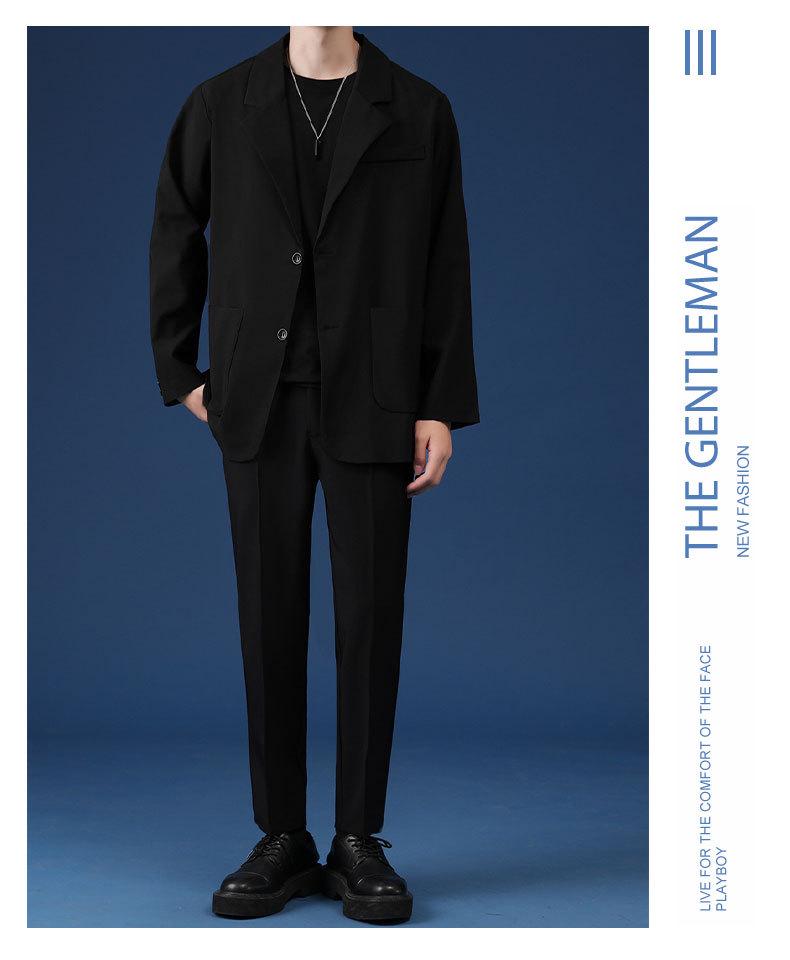 Men's DK Korean Style Casual Suit Jacket - Trendy, All-Match, Handsome Design for Spring and Autumn