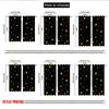 Flat Printing Window Drapes Golden Glitter Stars Digital Printed Polyester Holiday Decorations Use Oversized Curtains Set Of 2 Made