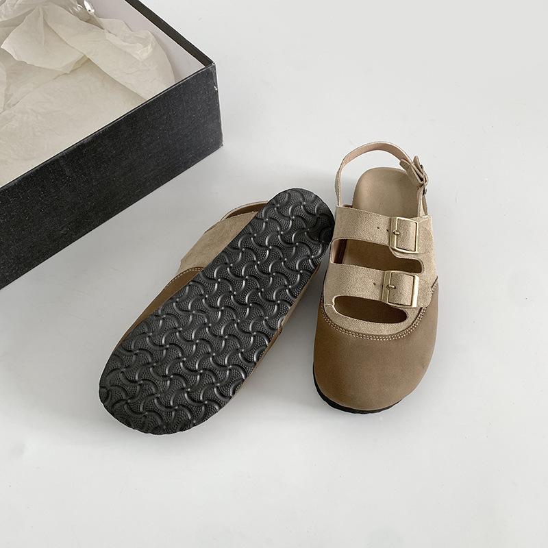 

Ретро и Универсальные Туфли на Толстой Подошве Новые Увеличивающие Рост Полушлепанцы на Мягкой Подошве с Закрытым Носком 40 хаки