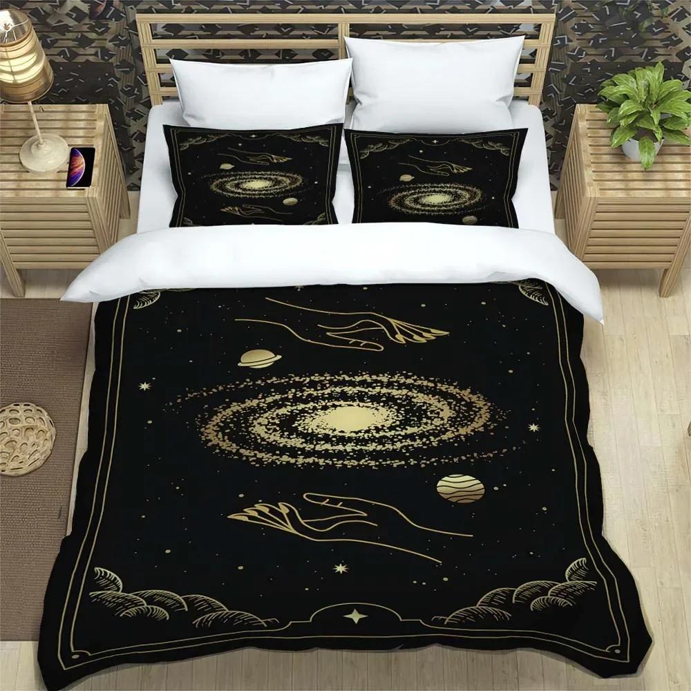 Mysteriöses Retro-Universum 3D-gedruckte Bettwäsche Queen-Bettwäscheset Kundenspezifisches King-Size-Bettwäscheset Weich und bequem